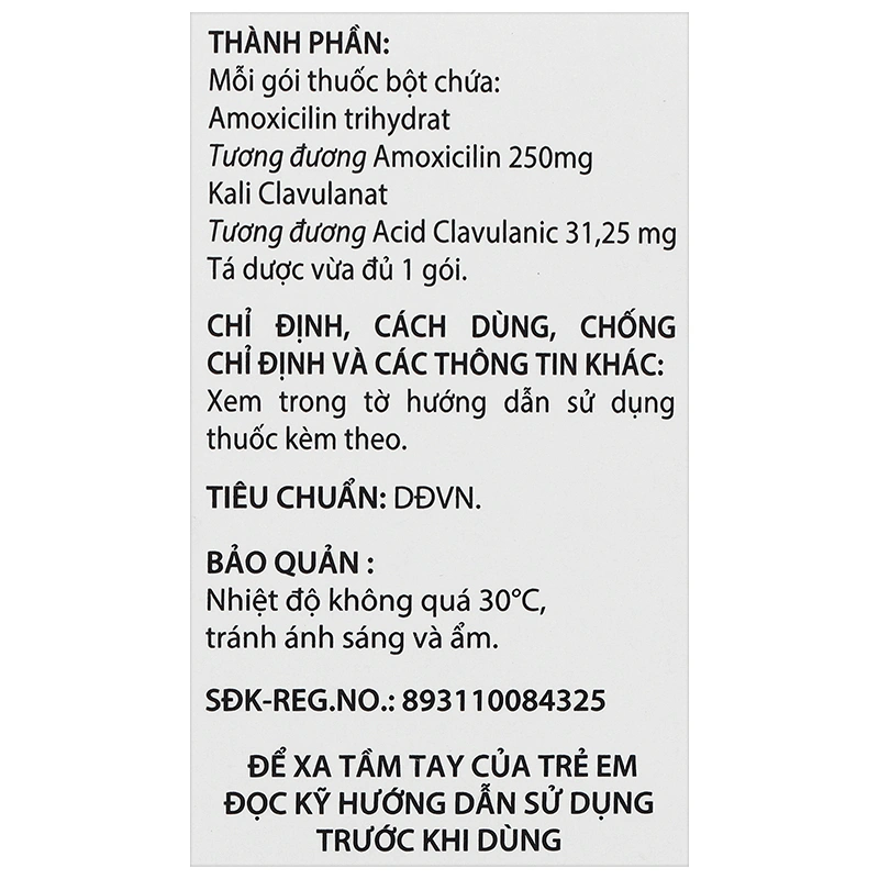 Aumoxka Mebi 250mg/31,25mg điều trị nhiễm khuẩn (10 gói x 1g) - 7